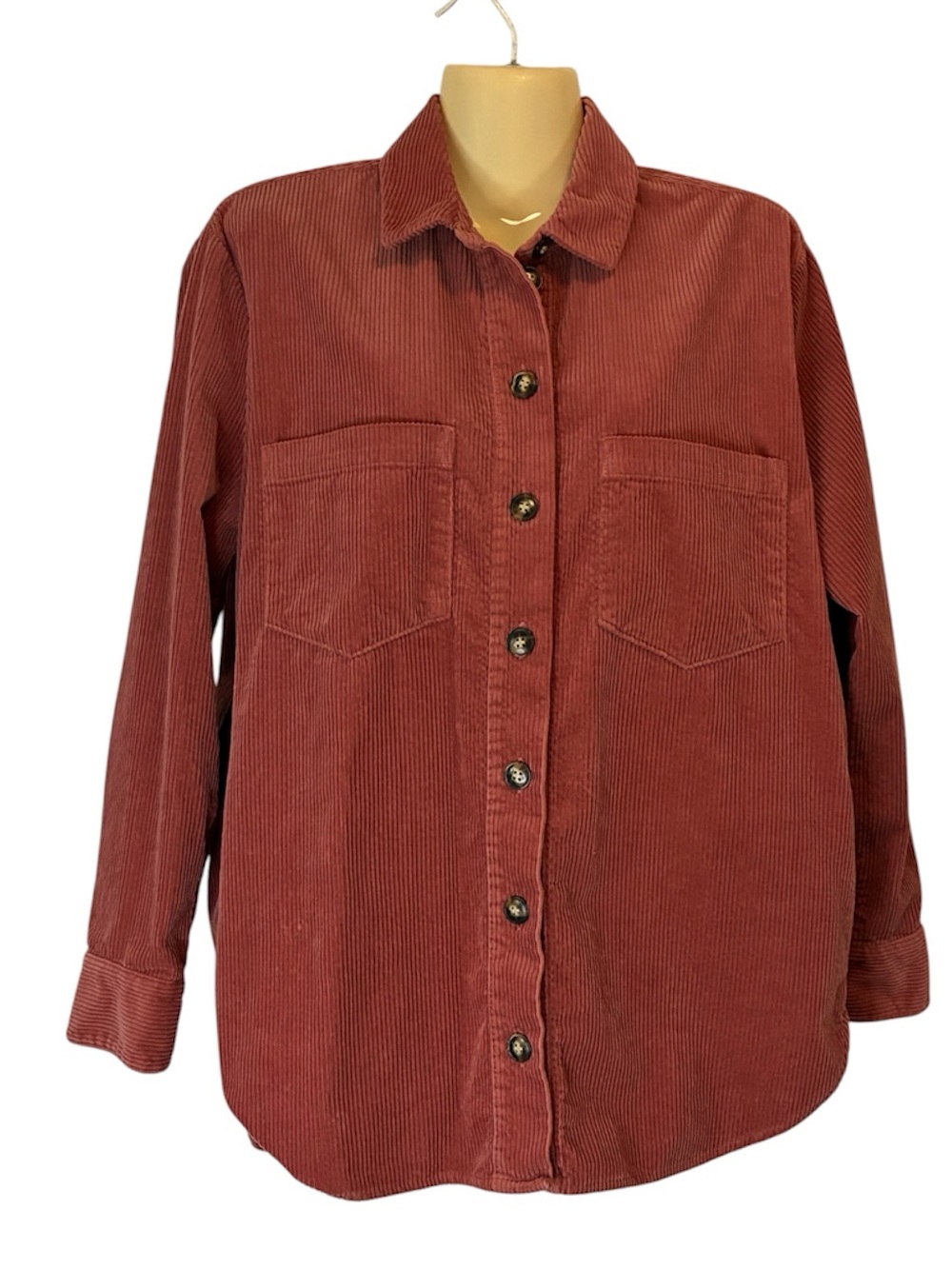 Madewell Corduroy Sunday Shirt Jacket Button-Down Rose Dust Medium